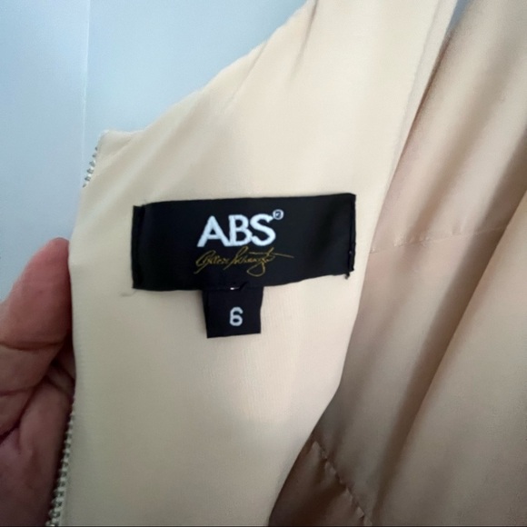 ABS Fit & Flare Ivory and Black Lace Cocktail Dress Size 6 - Picture 12 of 16